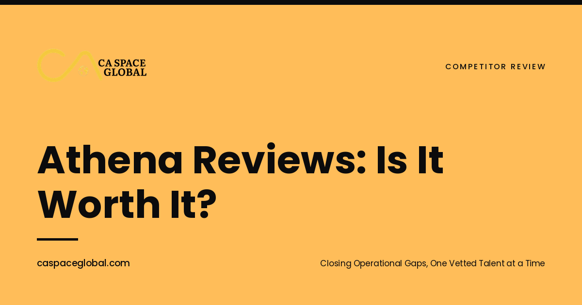 Cover photo for the CA Space article Athena Reviews: Is It Worth It for Startup Founders in 2026?